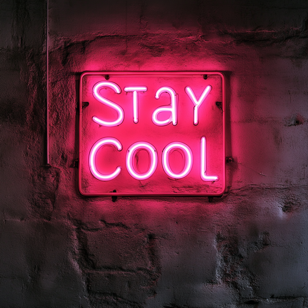 Stay Cool - Pink Neon Sign, 18 Inches