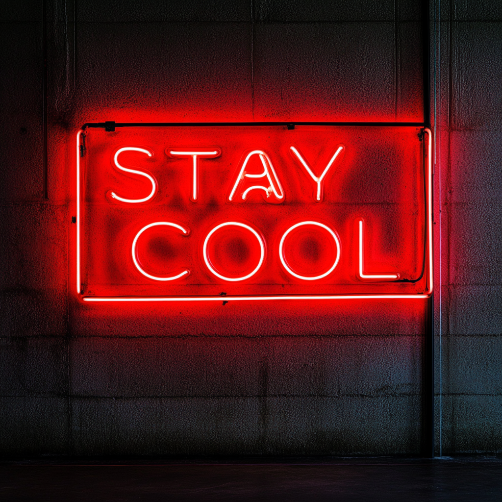 Stay Cool - Red Neon Sign, 18 Inches