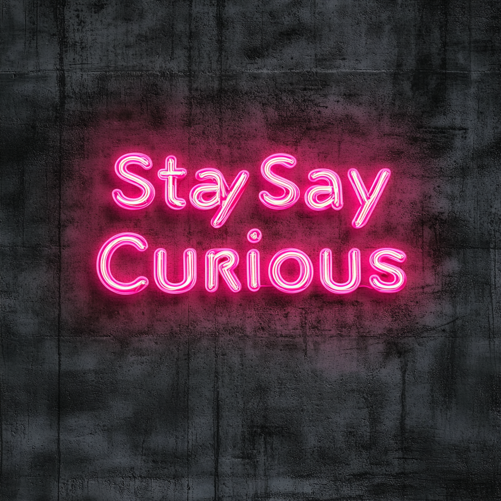Stay Curious - Pink Neon Sign, 24 Inches