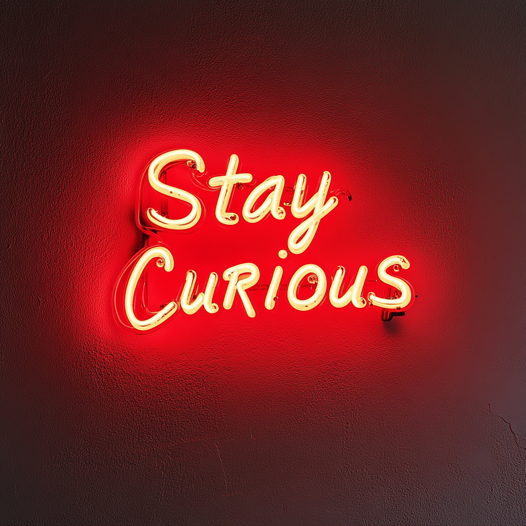 Stay Curious - Red Neon Sign, 18 Inches