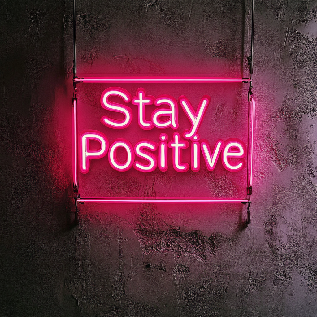 Stay Positive - Pink Neon Sign, 24 Inches