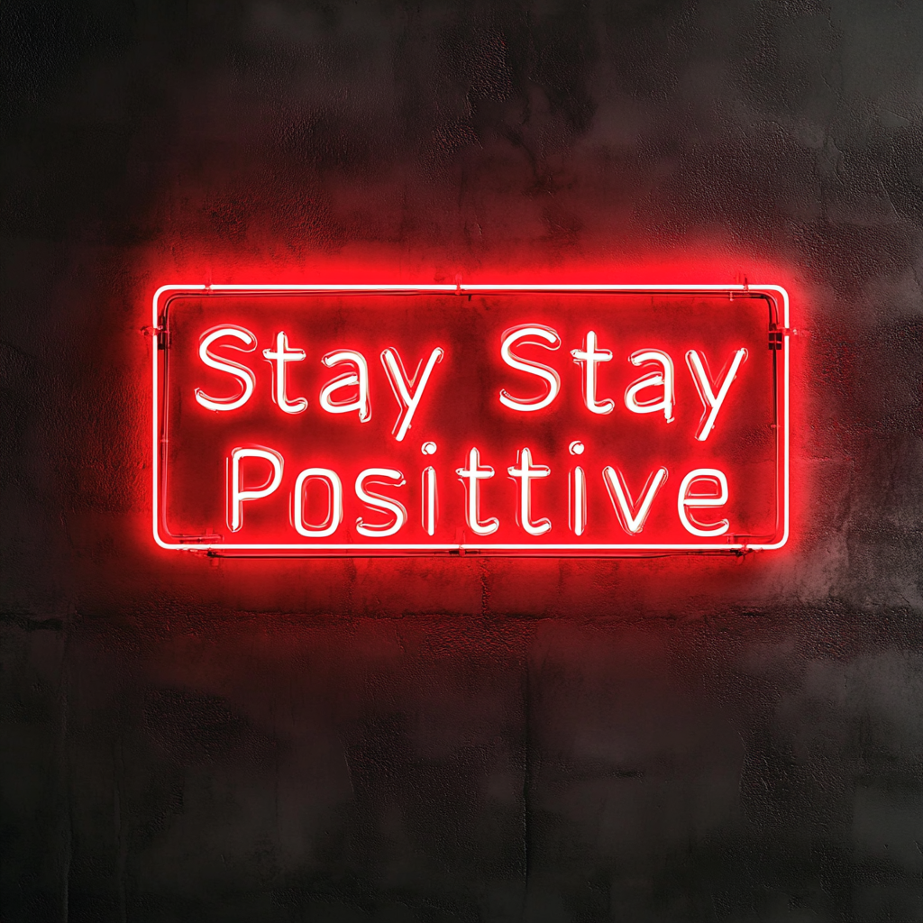 Stay Positive - Red Neon Sign, 18 Inches