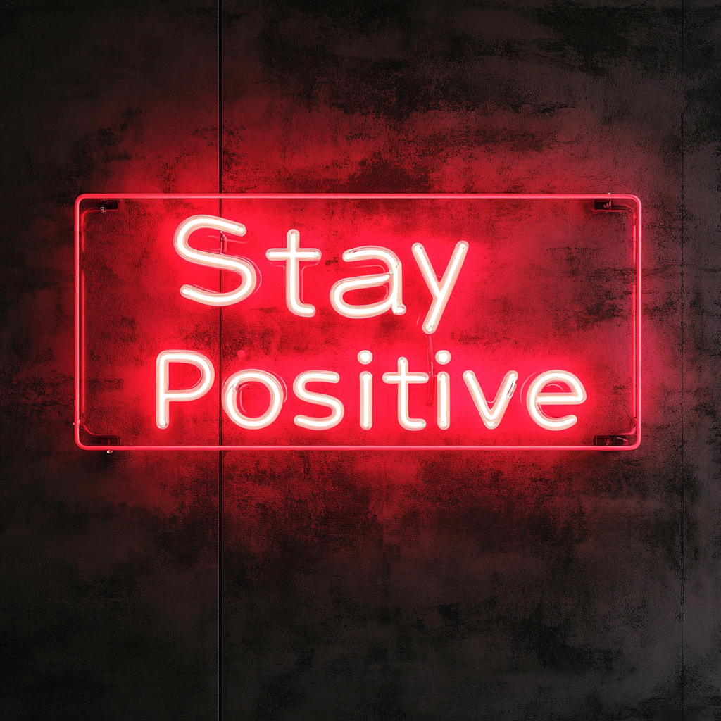 Stay Positive - Red Neon Sign, 24 Inches