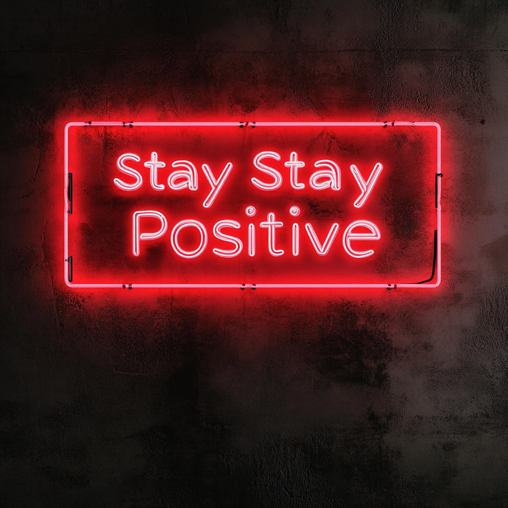Stay Positive - Red Neon Sign, 24 Inches