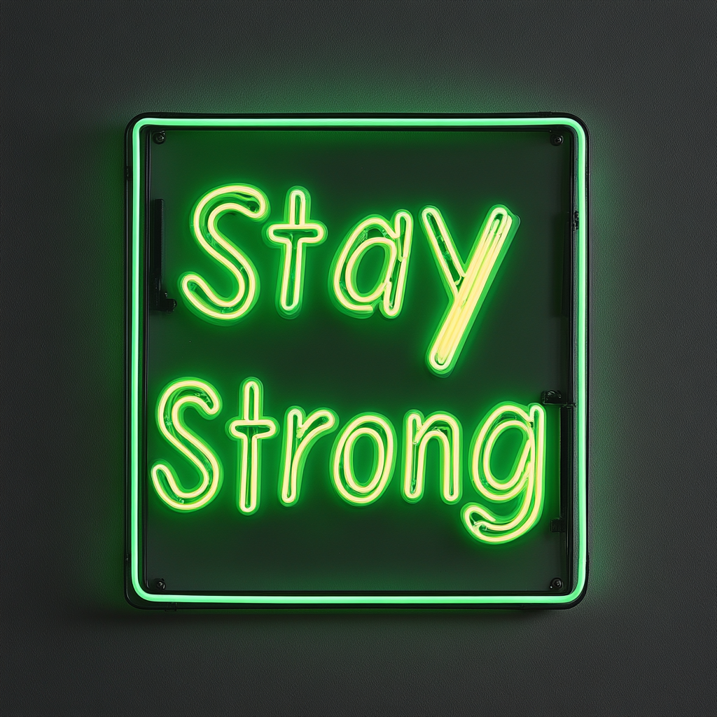Stay Strong - Green Neon Sign, 24 Inches