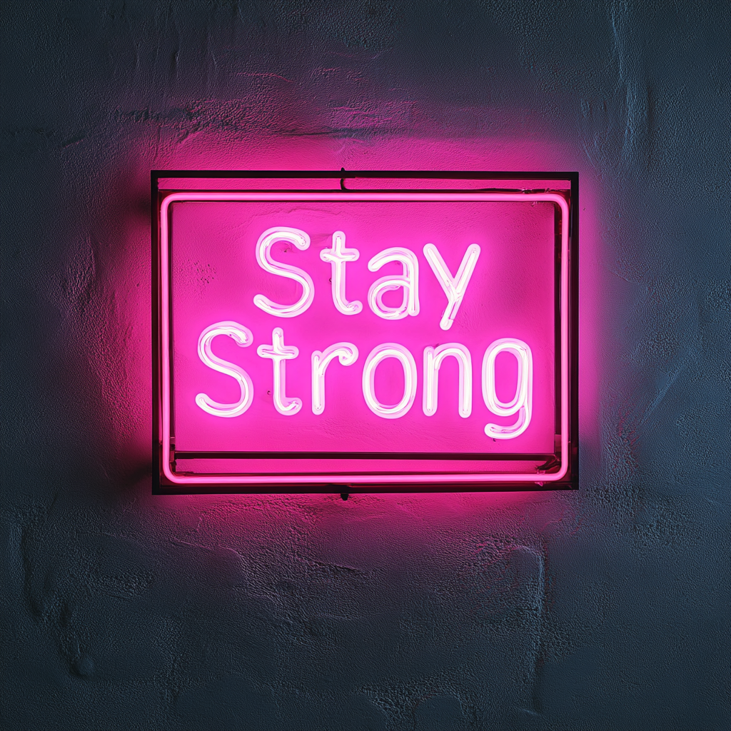 Stay Strong - Pink Neon Sign, 24 Inches