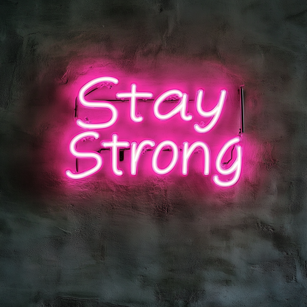 Stay Strong - Pink Neon Sign, 18 Inches