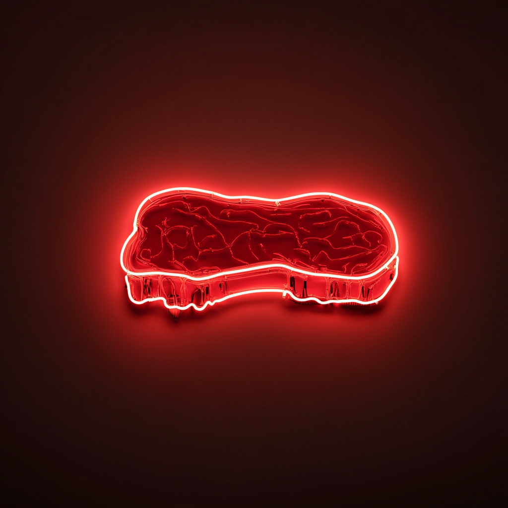 Steak - Red Neon Sign, 24 Inches