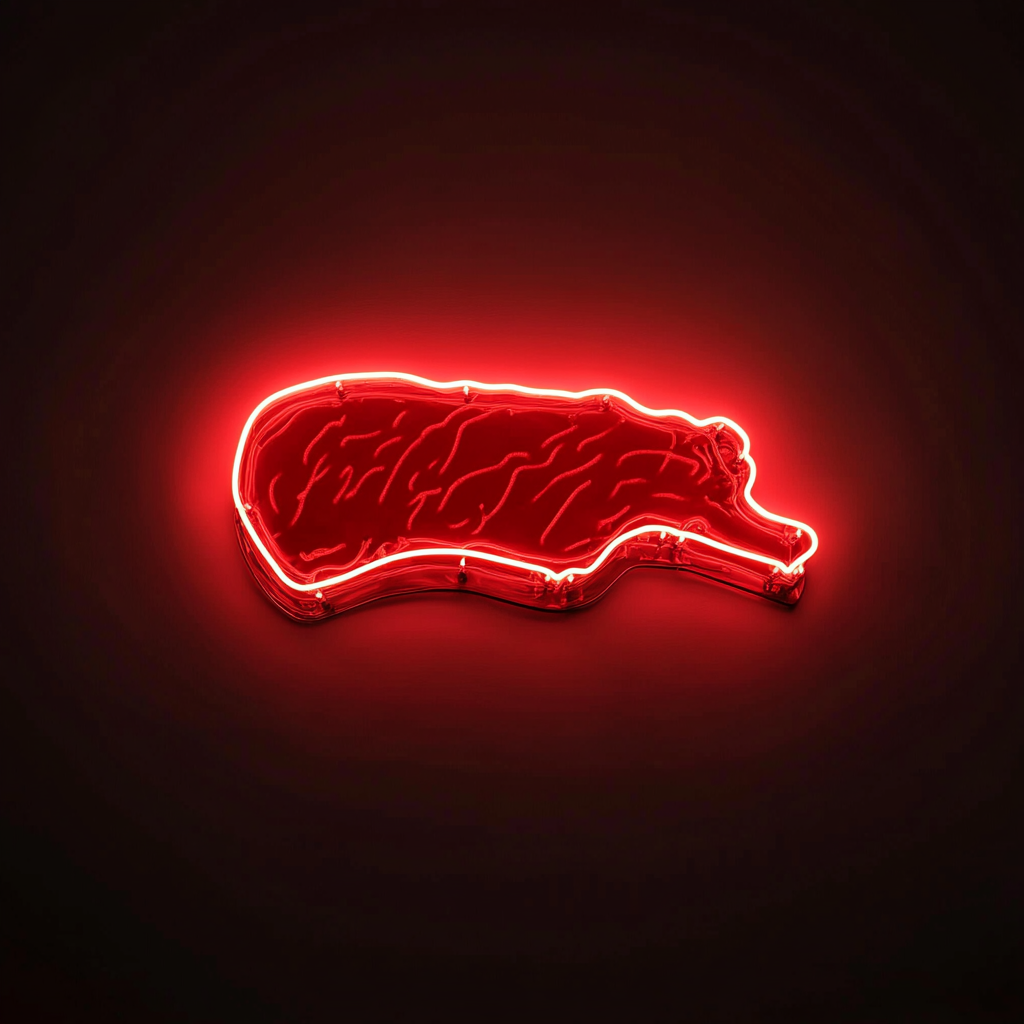 Steak - Red Neon Sign, 24 Inches