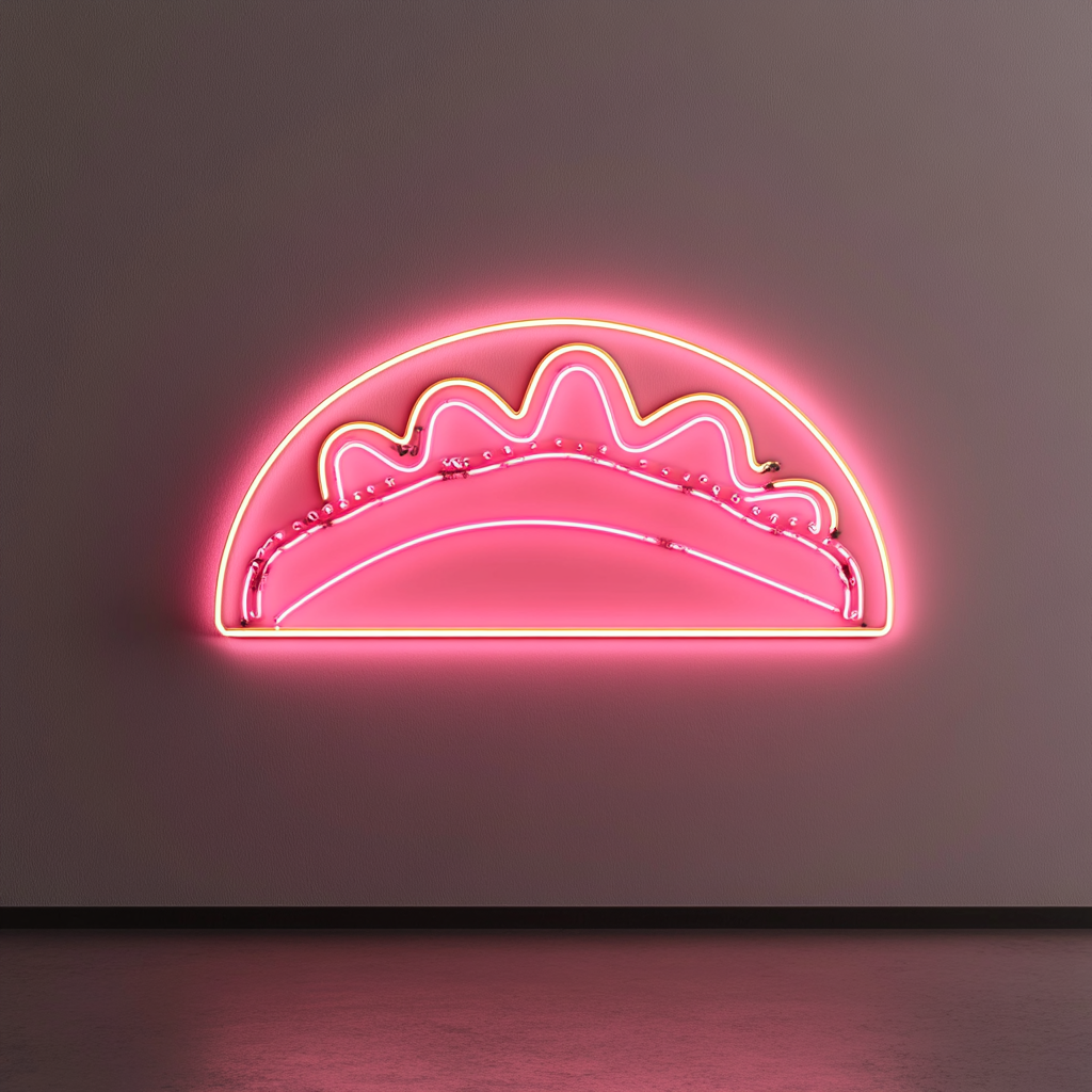 Street Taco Stand - Pink Neon Sign, 24 Inches