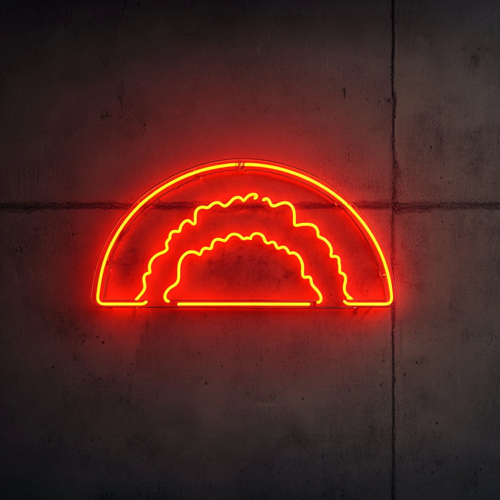 Street Taco Stand - Red Neon Sign, 24 Inches