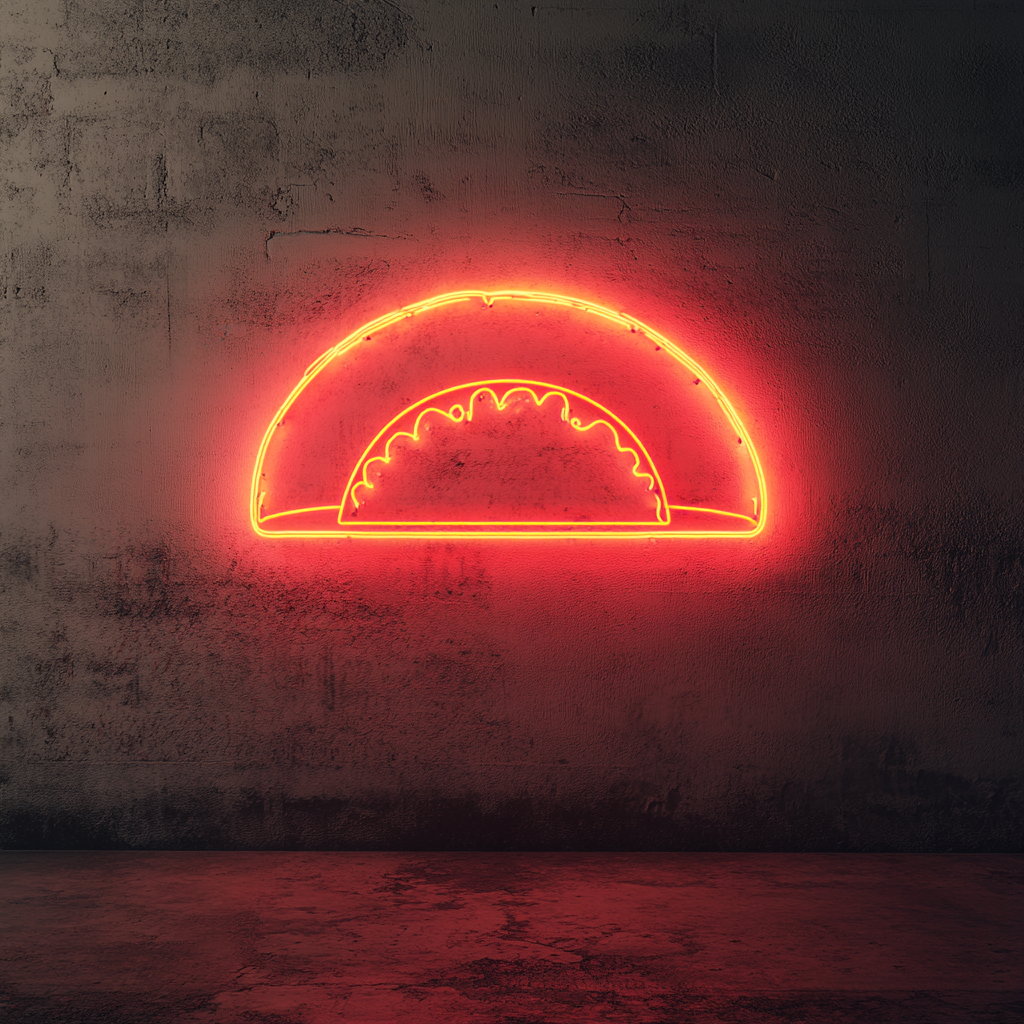 Street Taco Stand - Red Neon Sign, 18 Inches