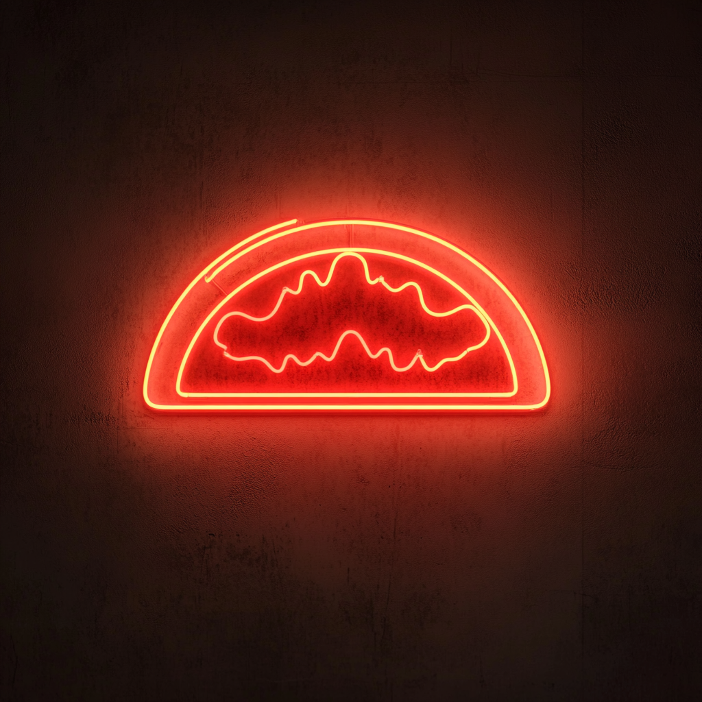 Street Taco Stand - Red Neon Sign, 24 Inches