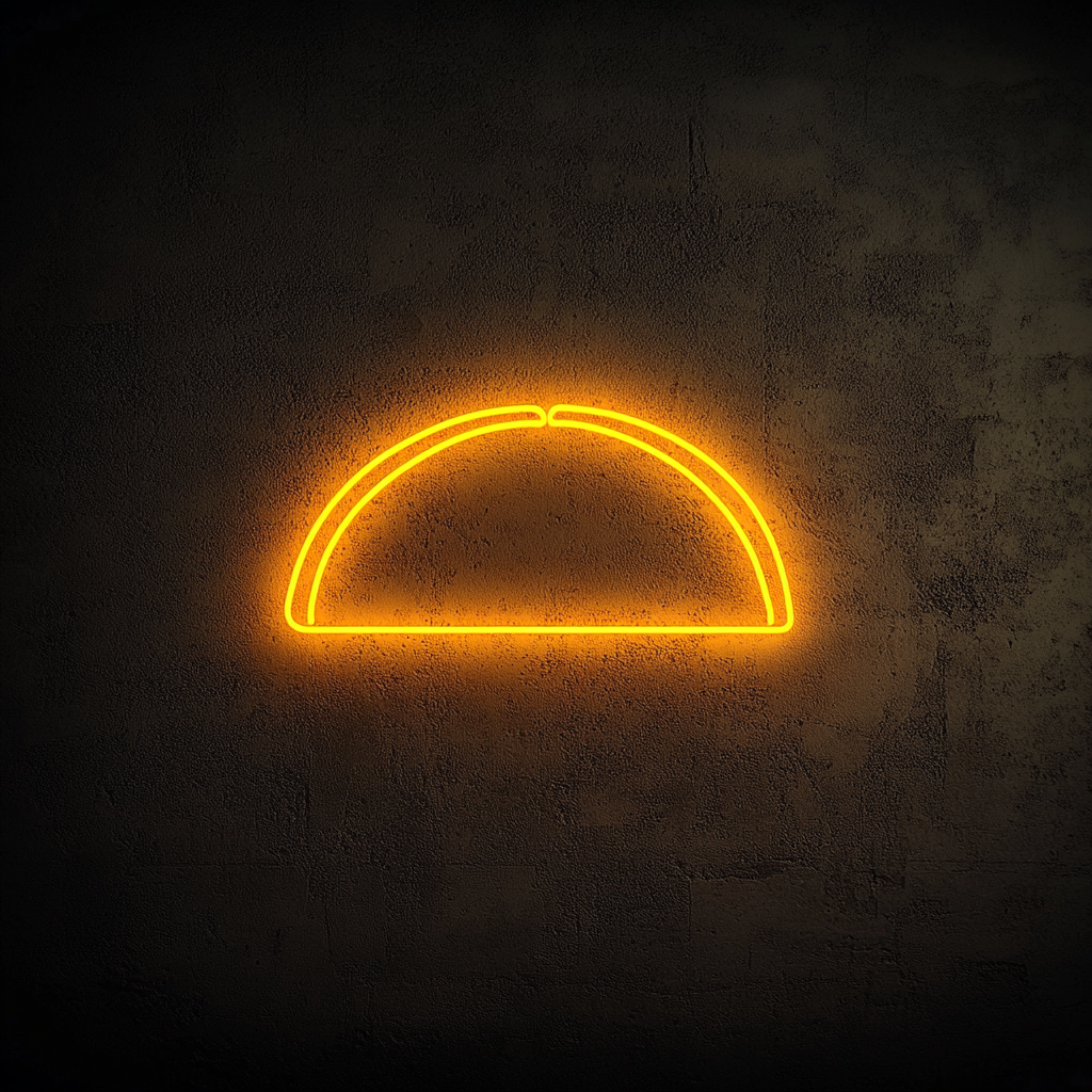 Street Taco Stand - Yellow Neon Sign, 24 Inches