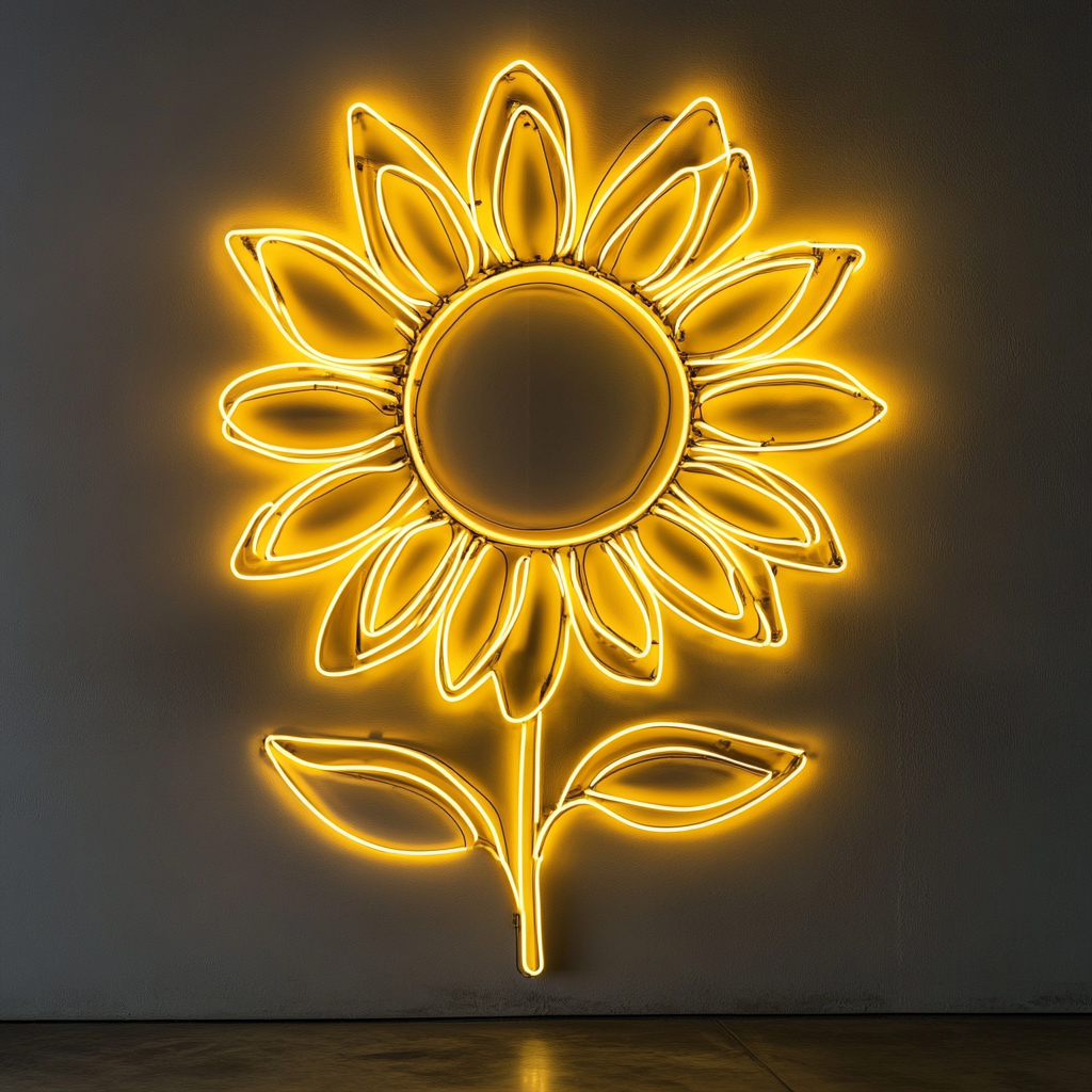 Sunflower - Yellow Neon Sign, 18 Inches