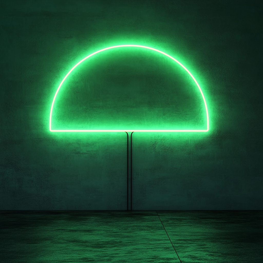 Sunrise - Green Neon Sign, 24 Inches