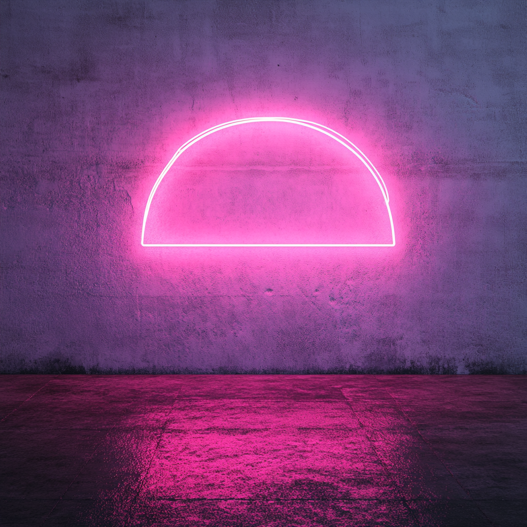 Sunrise - Pink Neon Sign, 24 Inches