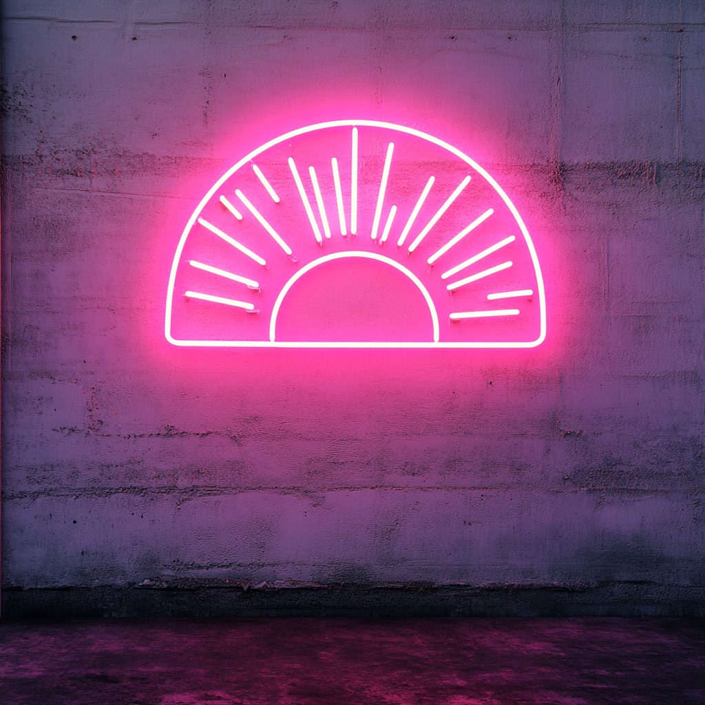 Sunrise - Pink Neon Sign, 24 Inches