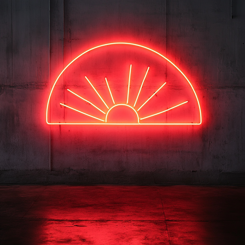 Sunrise - Red Neon Sign, 18 Inches