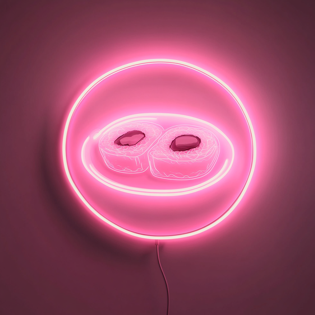 Sushi Plate - Pink Neon Sign, 24 Inches