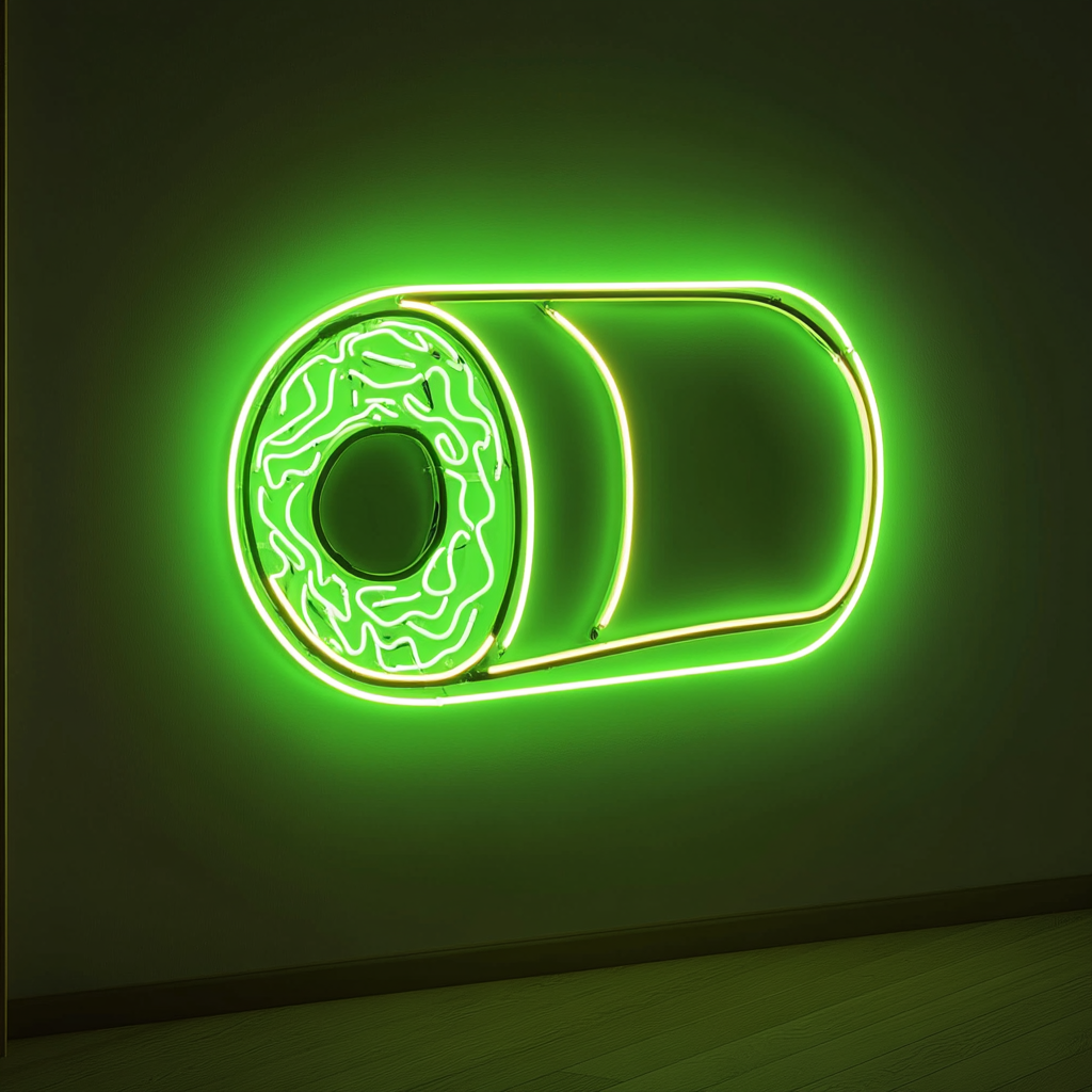 Sushi Roll - Green Neon Sign, 24 Inches