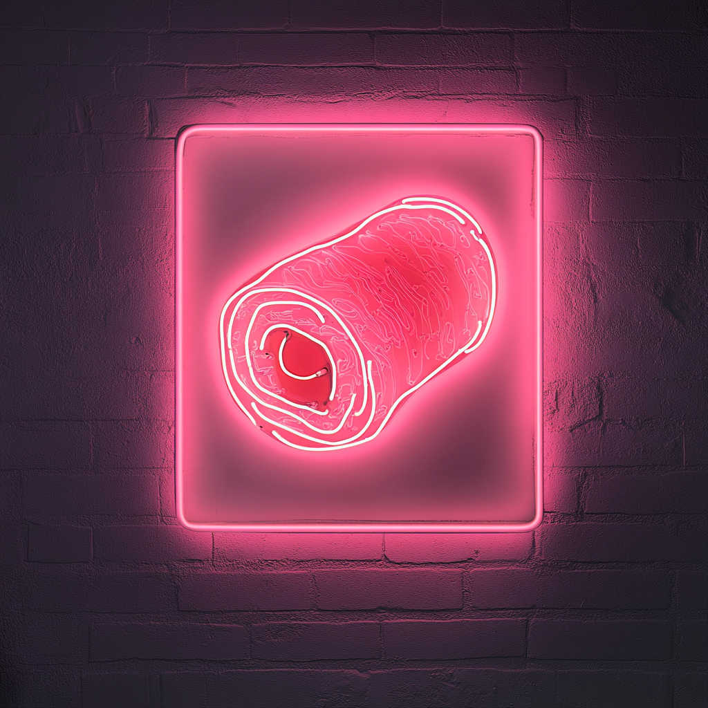 Sushi Roll - Pink Neon Sign, 18 Inches
