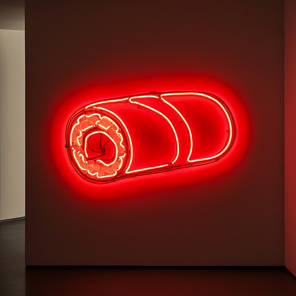 Sushi Roll - Red Neon Sign, 24 Inches