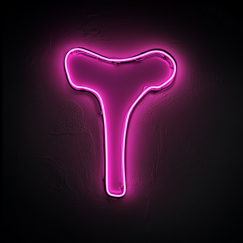 T-Bone Steak - Pink Neon Sign, 24 Inches