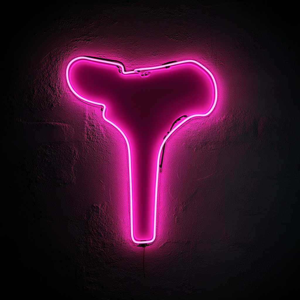 T-Bone Steak - Pink Neon Sign, 18 Inches