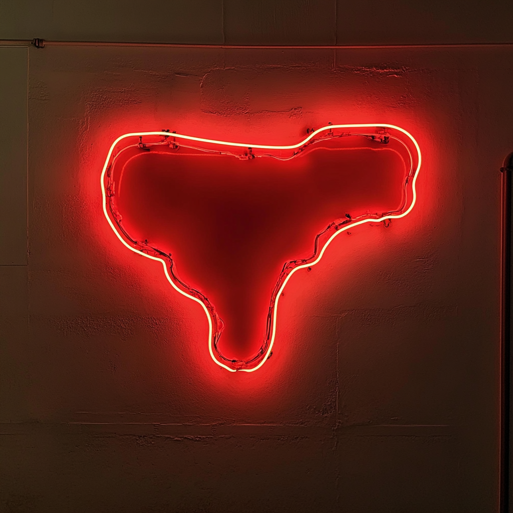 T-Bone Steak - Red Neon Sign, 18 Inches
