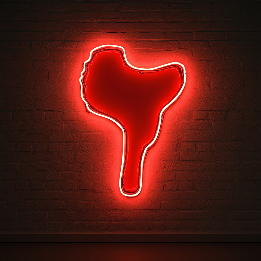 T-Bone Steak - Red Neon Sign, 24 Inches