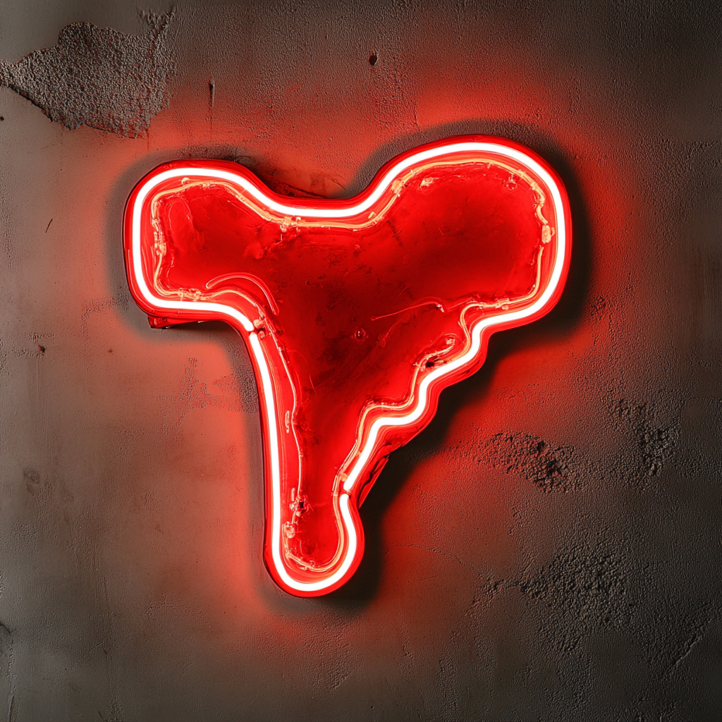 T-Bone Steak - Red Neon Sign, 18 Inches