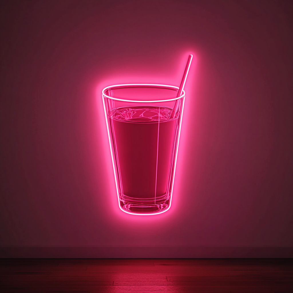 Tequila Shot - Pink Neon Sign, 24 Inches