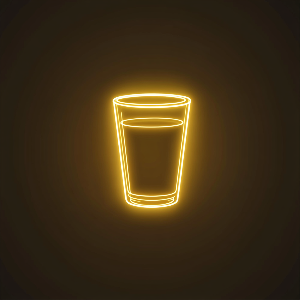 Tequila Shot - Yellow Neon Sign, 18 Inches