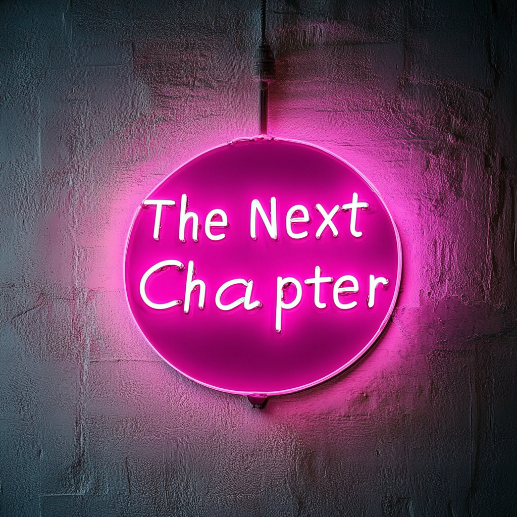 "The Next Chapter" - Pink Neon Sign, 18 Inches