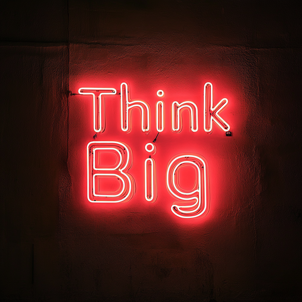 "Think Big" - Red Neon Sign, 18 Inches