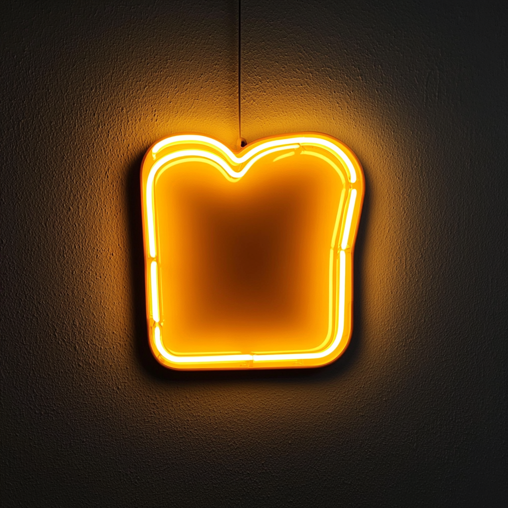 Toasted Sandwich - Yellow Neon Sign, 24 Inches