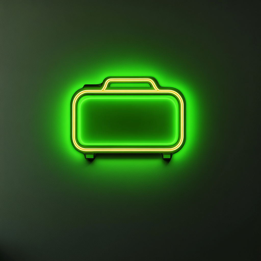 Toaster - Green Neon Sign, 18 Inches