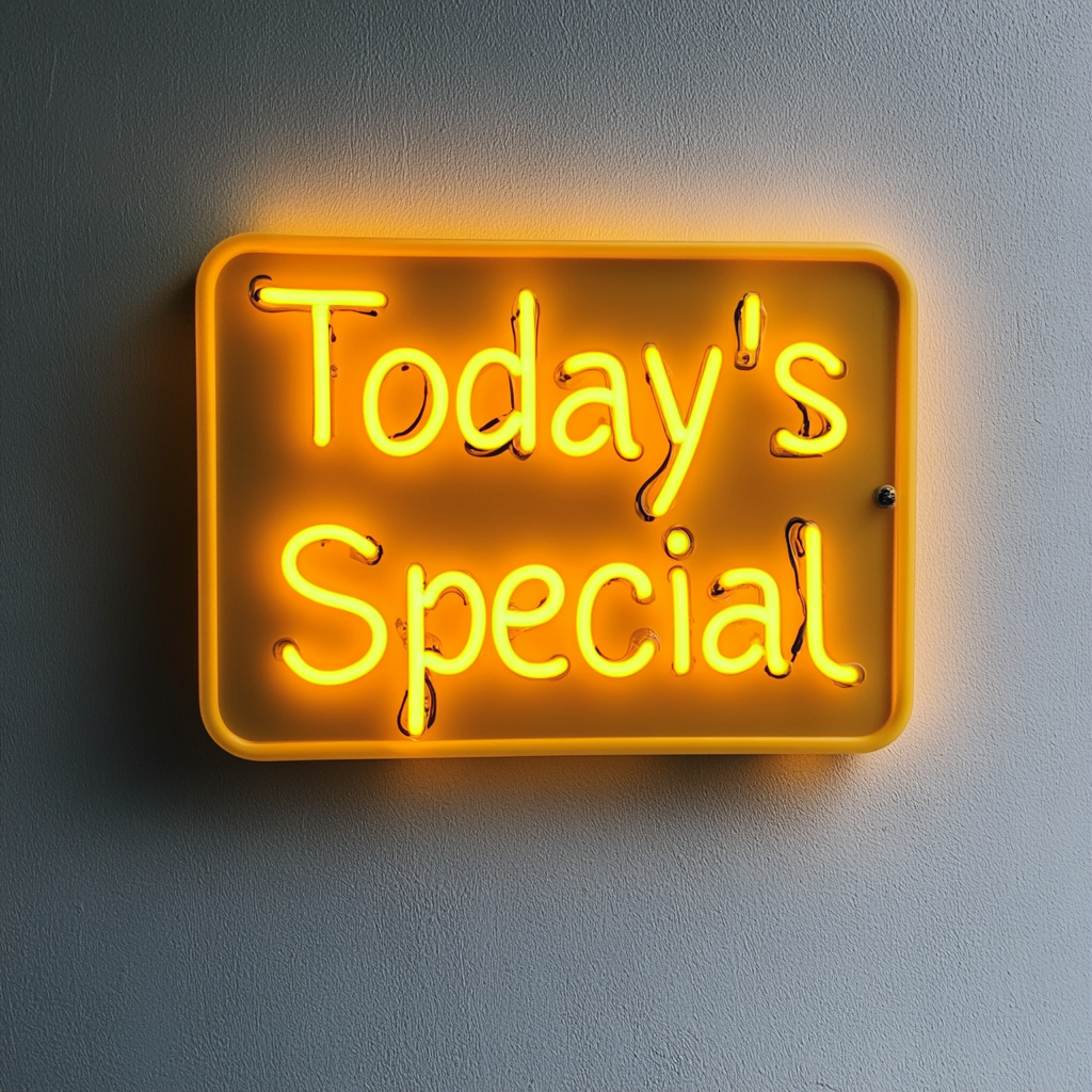 "Today's Special" - Yellow Neon Sign, 24 Inches