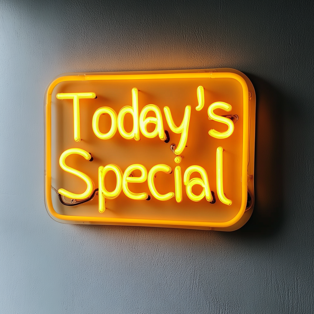 "Today's Special" - Yellow Neon Sign, 18 Inches