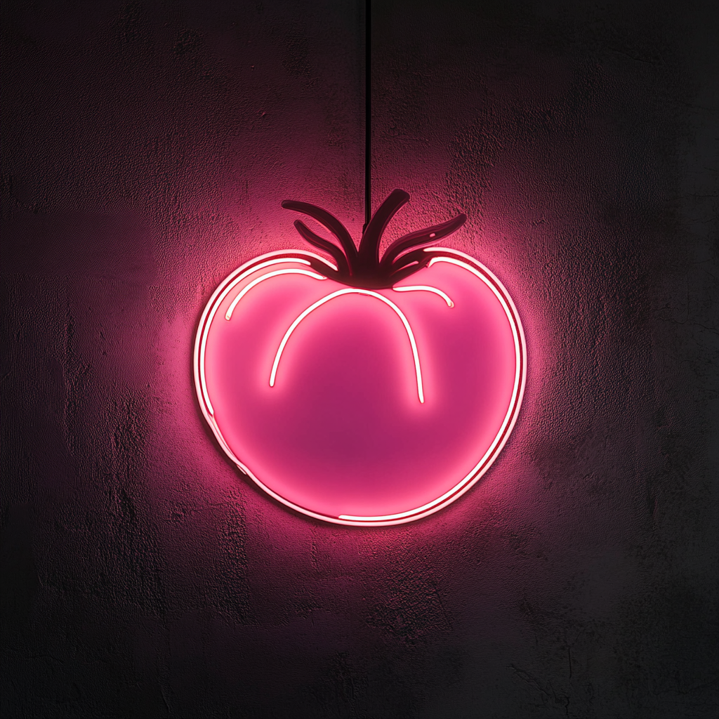 Tomato - Pink Neon Sign, 24 Inches