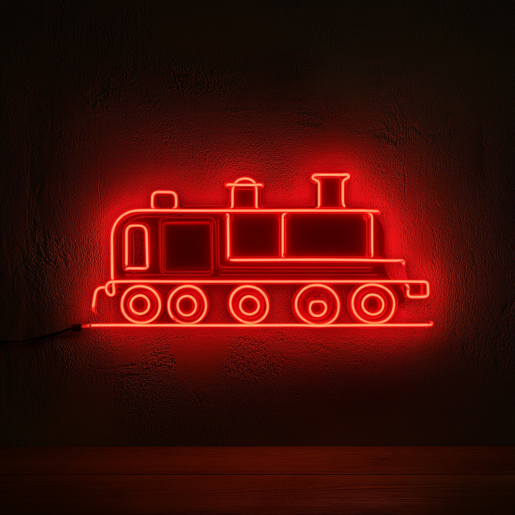 Train - Red Neon Sign, 24 Inches