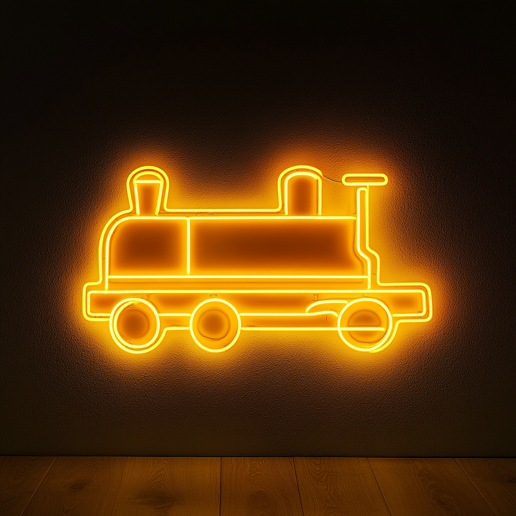Train - Yellow Neon Sign, 24 Inches