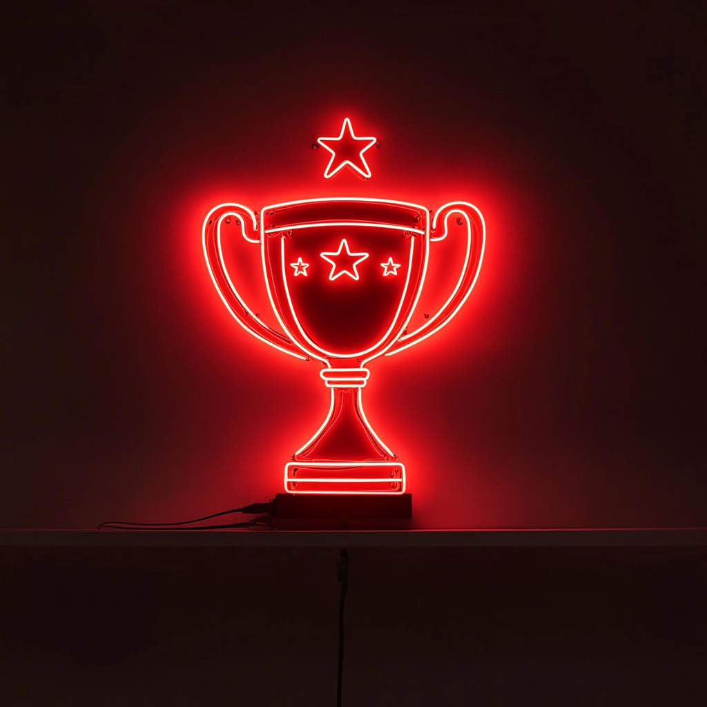 Trophy - Red Neon Sign, 24 Inches