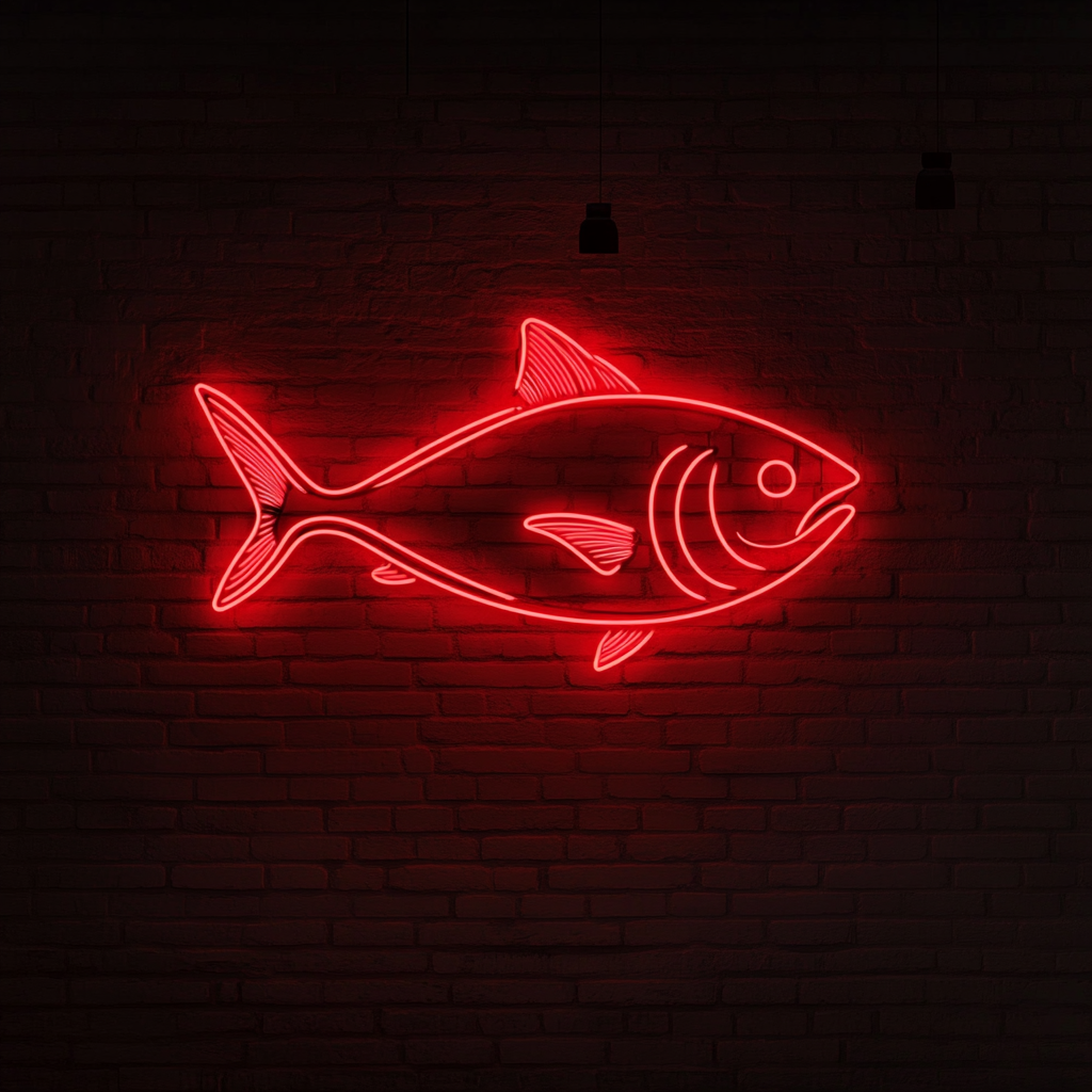 Tuna Steak - Red Neon Sign, 18 Inches