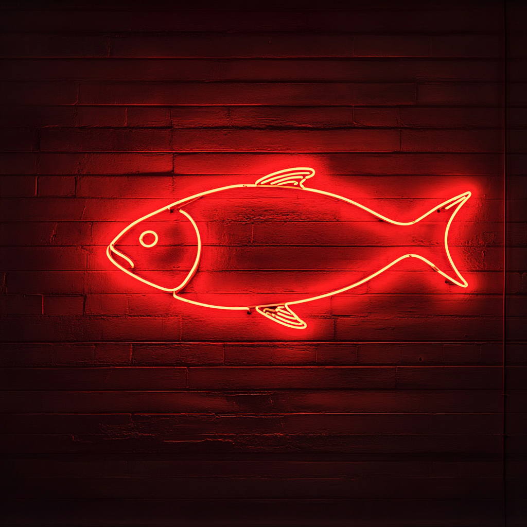 Tuna Steak - Red Neon Sign, 24 Inches