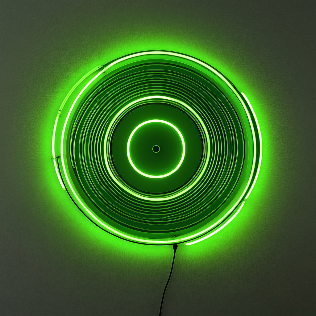 Vinyl - Green Neon Sign, 24 Inches