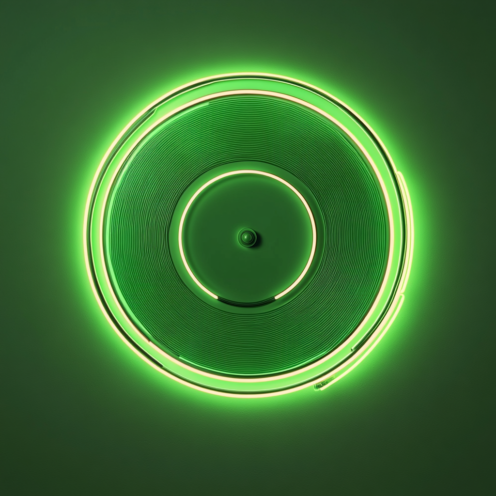 Vinyl - Green Neon Sign, 18 Inches