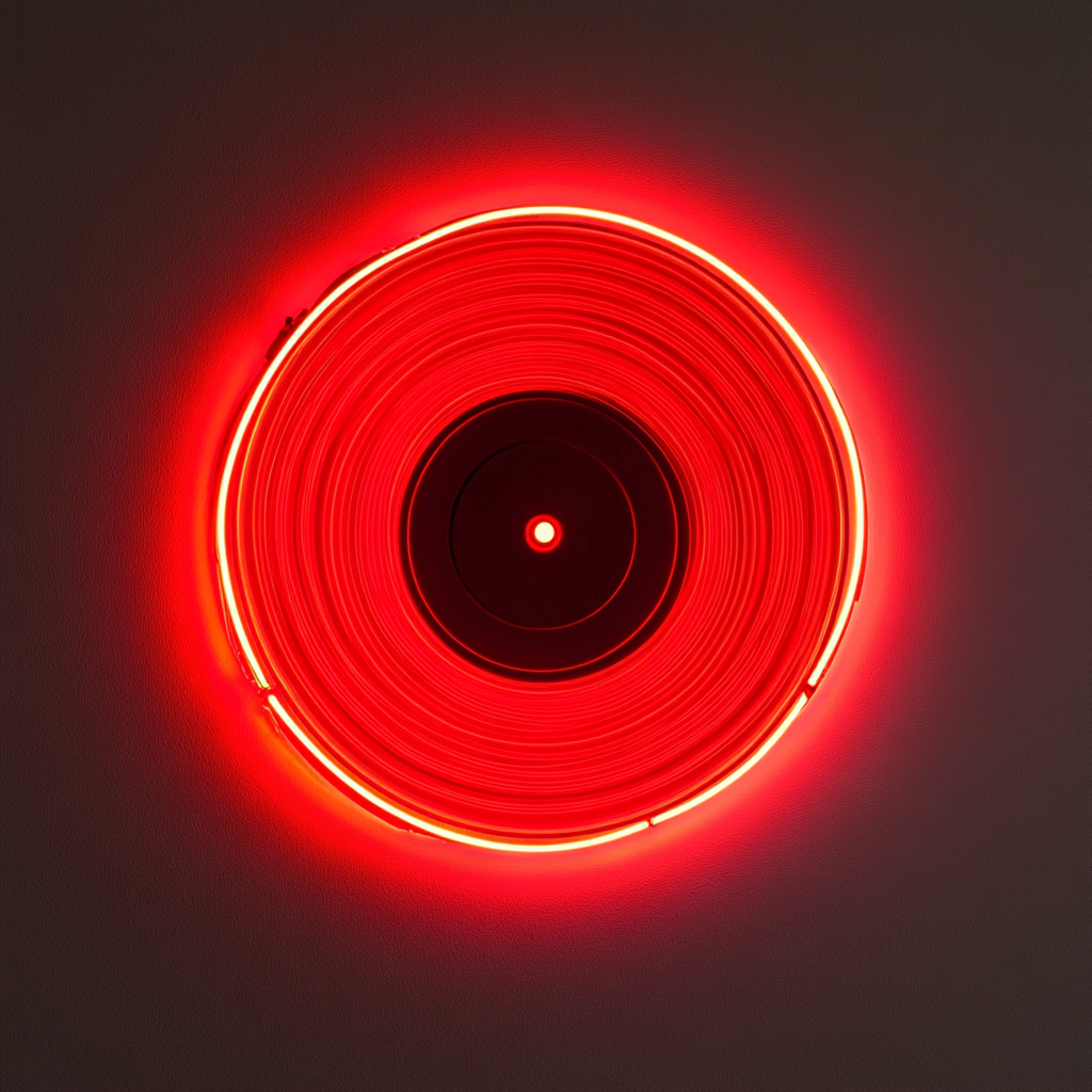 Vinyl - Red Neon Sign, 24 Inches