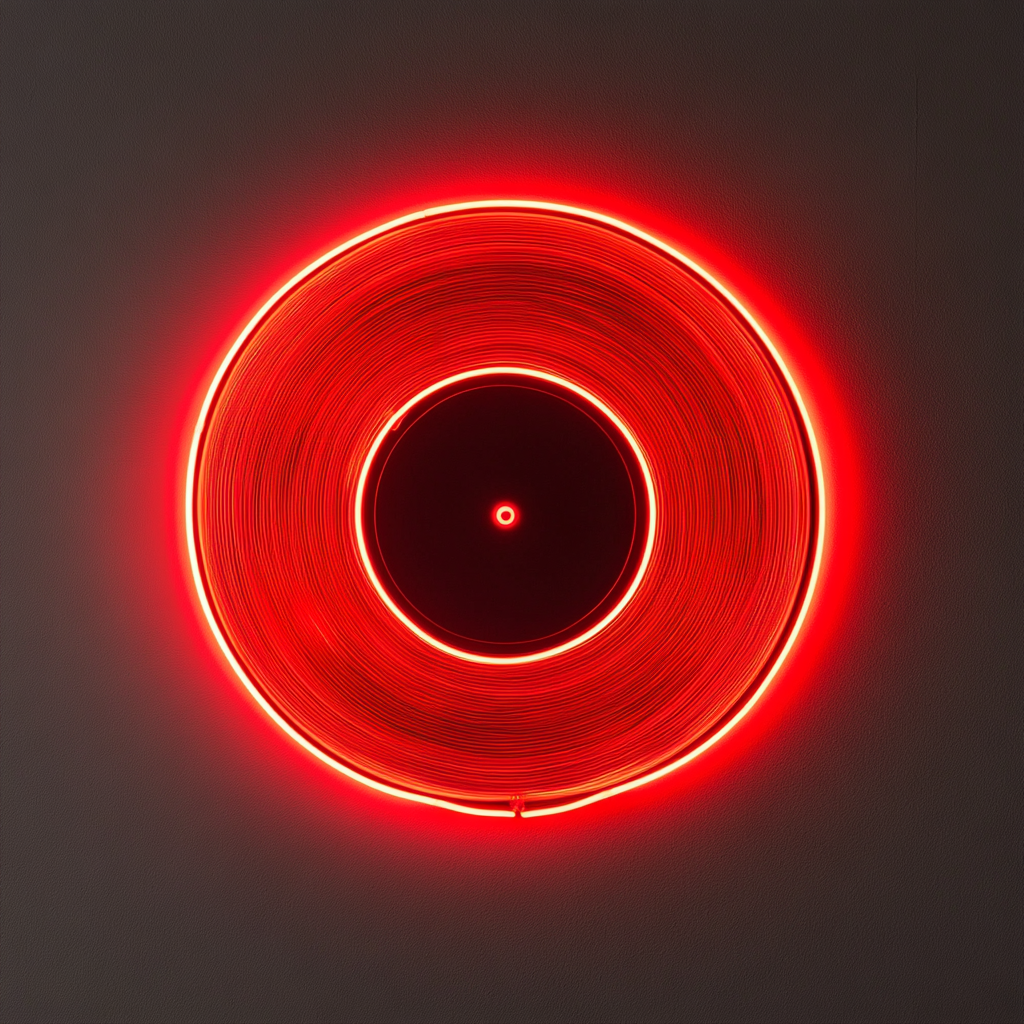 Vinyl - Red Neon Sign, 24 Inches